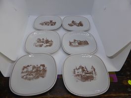 Langenthal modèle Château lot 6 assiettes année 1969