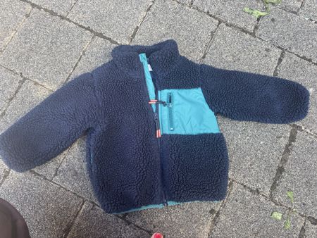 Kinder Fleecejacke dunkelblau türkis