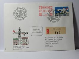 Brief , 50 onns Pro Aero Sgol Spezial 1988 Samedan - Agno