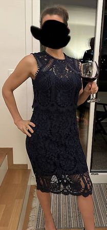 Lipsy London VIP All Over Lace Embroidered Kleid Gr 40