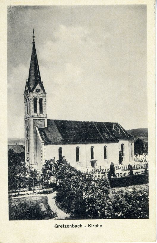 Cartoline postali: Gretzenbach SO Kirche Nr.1727 ,  1930 – Usato da Solothurn venduto da Bepposol