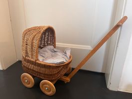 Puppenwagen zum Ziehen, Korb