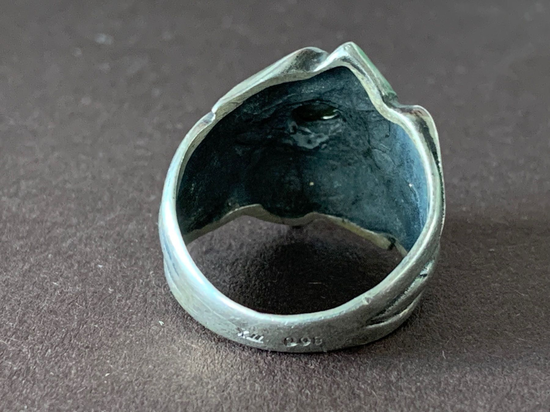 Onyx Anelli: Silberring onyx silberblume (rg 54) – Usato da Dittingen venduto da Bellevista 2