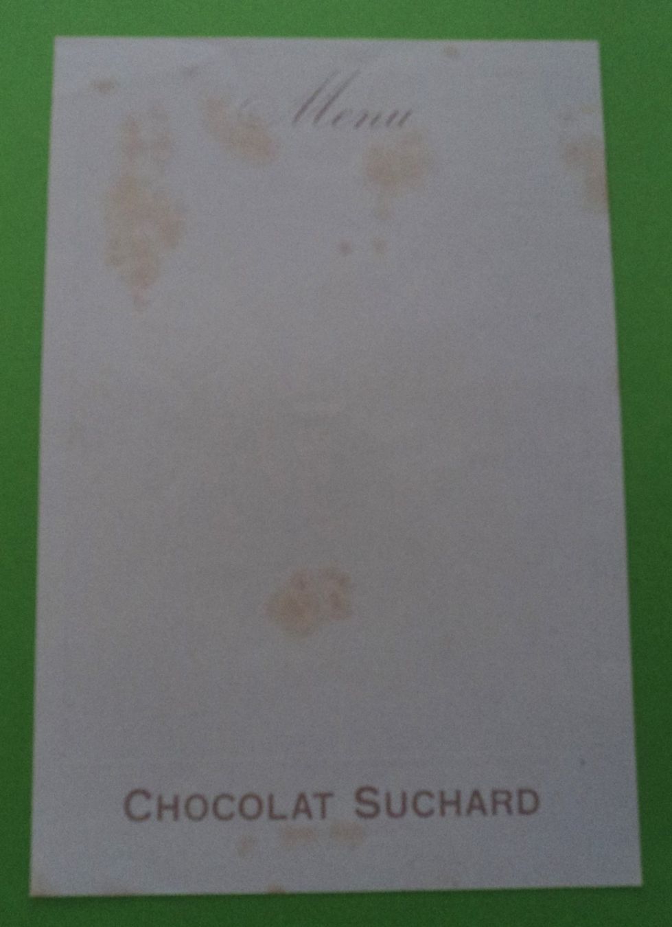 Documenti: Chocolat Suchard 4 Werbe Menükarten Vögel. – Usato da Basel venduto da maripas17 8