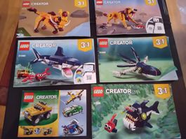 6 libretti di montaggio lego creator