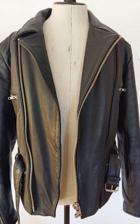 Lederjacke schwarz 52