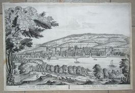 Zürich Umrissstich von Johann Heinrich  Freytag 1774 selten