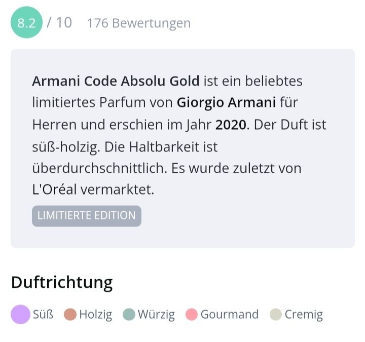 Armani Profumi & Eau de Toilette: 5 ml ARMANI CODE ABSOLU GOLD ABFÜLLUNG – Nuovo (secondo la descrizione) da St. Gallen venduto da CaliSunshine 3