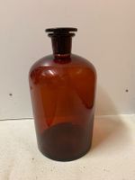 Alte Apothekerflasche 34 cm hoch, Apotheke Flasche braun