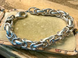 VINTAGE ARMBAND MASSIV STERLING 925 UNISEX, 56,17 GR