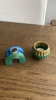 Teelichthalter Kerze Harz blau grün handmade Epoxid Geschenk