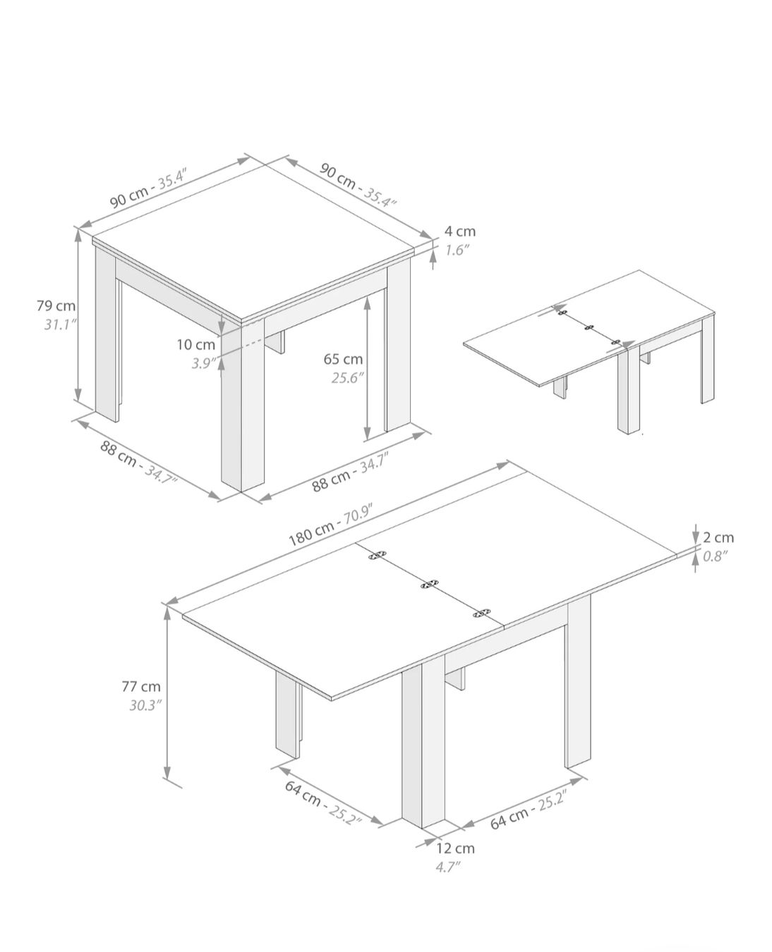 Tables: Table carrée extensible – D'occasion à Neuchâtel par tim_lg2r 5