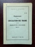 Règlement Circulation Trains CFF 1943 Voie normale