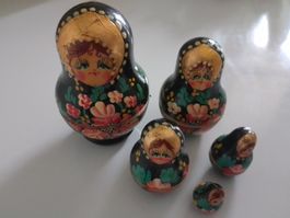 Vintage 5 Babuschka Matroschka Puppe Holz Dekoration !!!