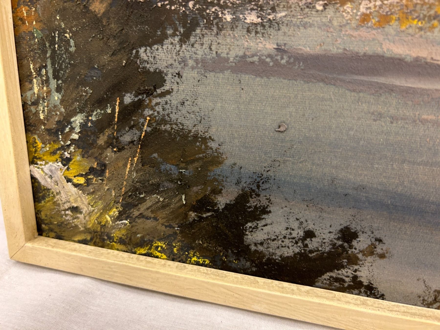 Gemälde: Wunderschönes Ölbild auf Leinwand, Waldsee Landschaft – Gebraucht aus Steinhausen von Super05 1