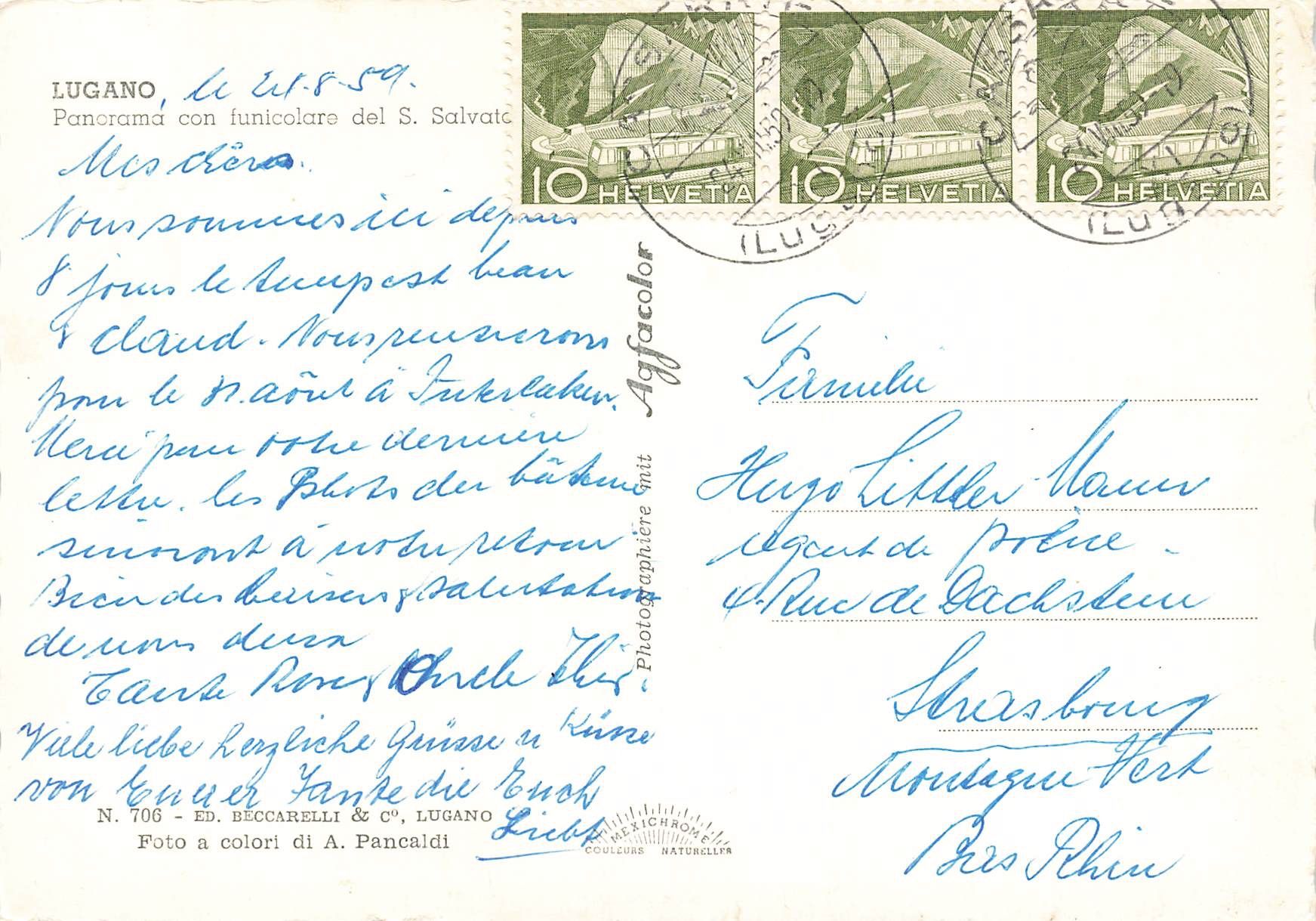 Cartoline postali: Lugano Funicolare S. Salvatore – Usato da Biasca venduto da Blenio71 1