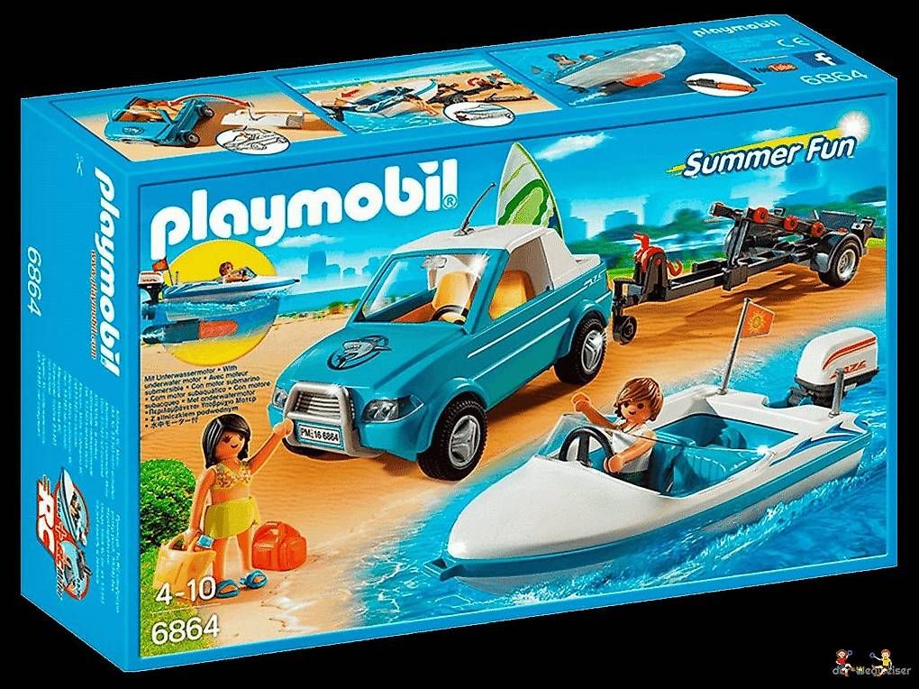 Playmobil Giocattoli: Playmobil Summer Fun Pickup mit Speedboot 71589 – Nuovo e nell'imballaggio originale da Birsfelden venduto da der-Wegweiser