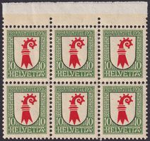 1926, Pro Juventute J38, 6er-Block ** postfrisch. Günstig!