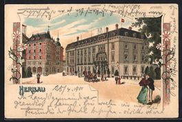 Litho Herisau, Partie am Markt mit Gesch