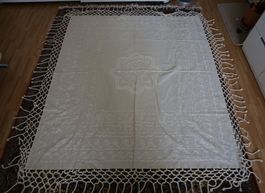 Tischtuch beige-weiss 157 x 145