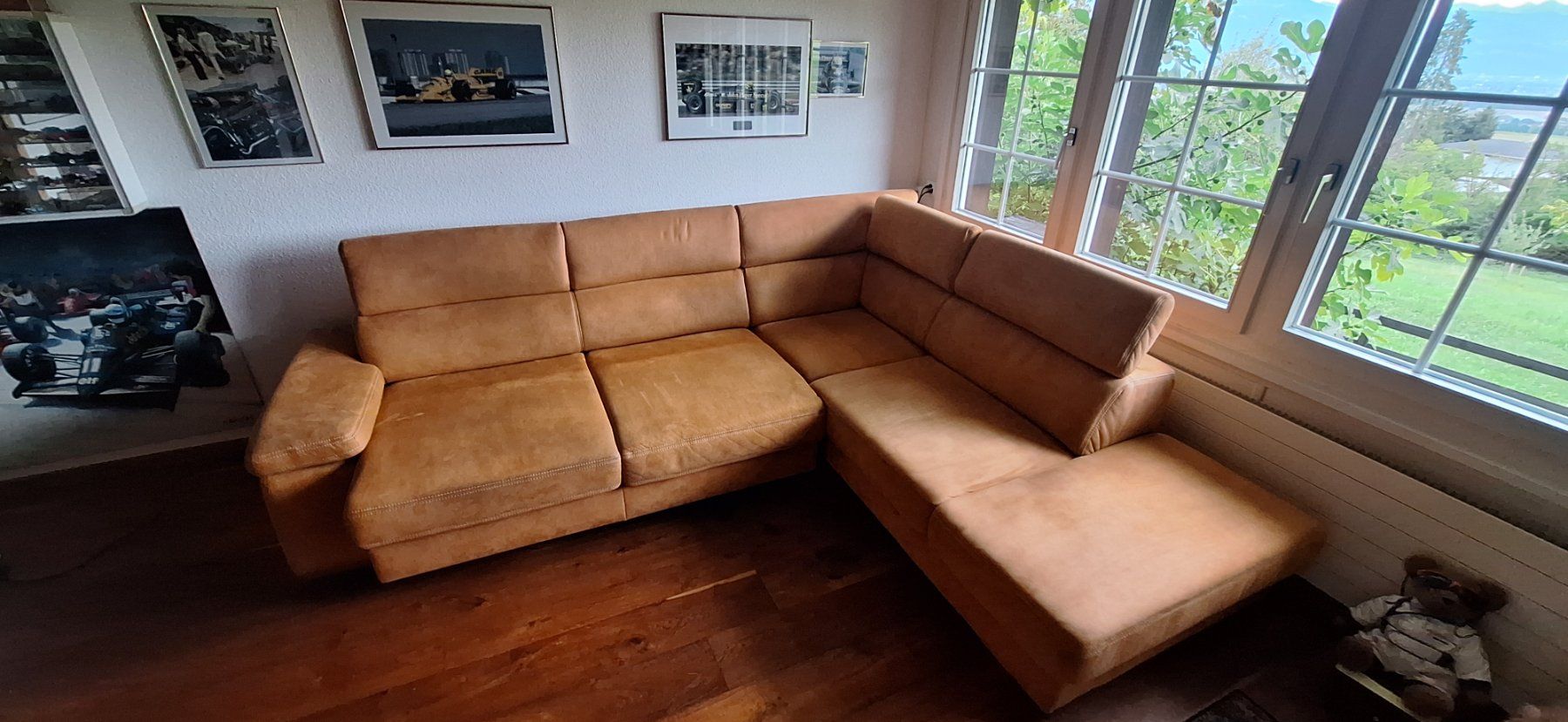 Divani: Polstergarnitur /Ecksofa Microfaser Braun 175cm x 230cm – Usato da Rebstein venduto da Type25 1