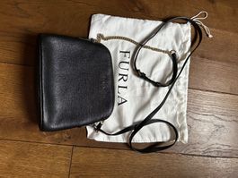 Furla crossbody bag, black leather, fall fashion essential