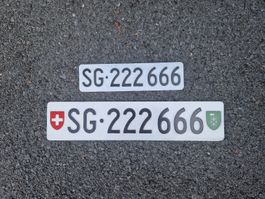 Autonummer Kontrollschild SG