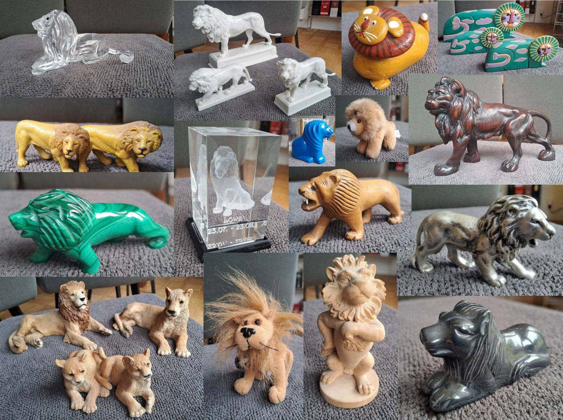 Statuette: Löwen-Sammlung (70 Objekte) komplett – Usato da Weiach venduto da Bazillum 2