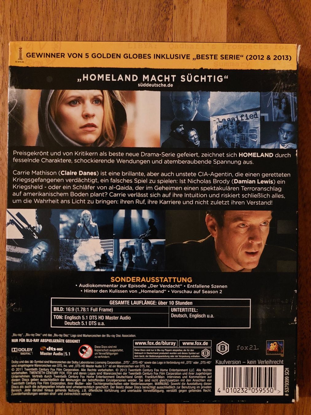 Alle DVDs: Blu Ray - Homeland Season 1 – Gebraucht aus Rheinfelden von FilmAuktion 1