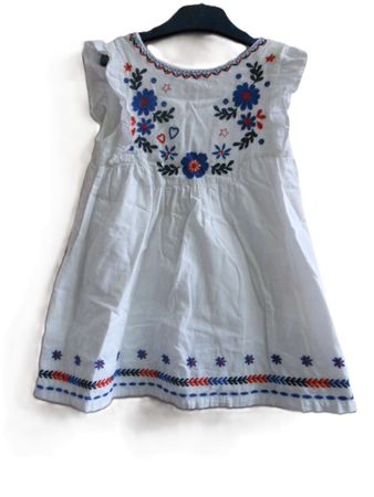 Gr. 110 116 s.Masse Sommerkleid blau rot DU PAREIL AU MÊME