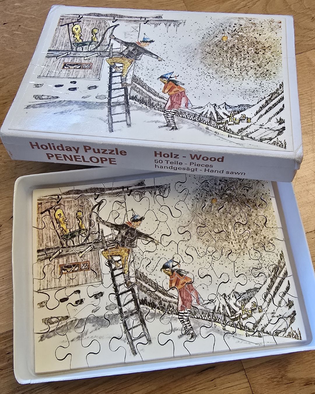 Penelope Puzzle: Der grosse Schnee - Holzpuzzle – Usato da Burgdorf venduto da limbaline 1