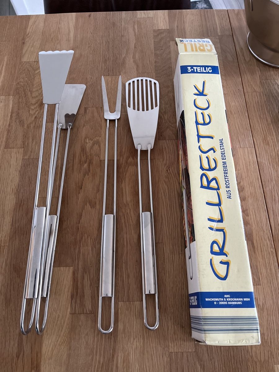 Set di posate: Grillbesteck 3 Teilig Grillzange – Nuovo (secondo la descrizione) da Fürigen venduto da smudo15 2