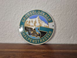 Emailschild Grossglockner Alpen Berge Service Emaille Schild