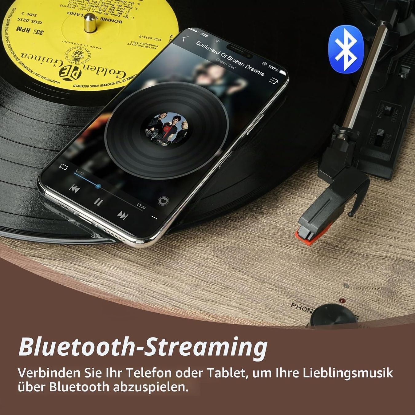 Giradischi: Plattenspieler mit Ständer Bluetooth USB Lautsprecher – Nuovo e nell'imballaggio originale da St. Gallen venduto da RestpostenSG 2