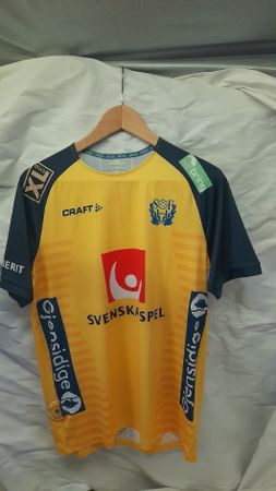 Maillot Handball Suède Taille M, Jaune et Bleu Marine