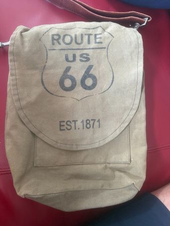 Route 66 Umhängetasche Canvas Vintage Style