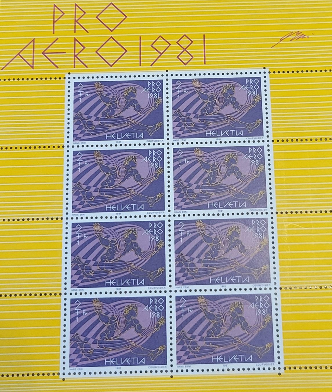 Tutti i francobolli: Sonderblock Pro Aero 1981 postfrisch ungebraucht  – Nuovo e nell'imballaggio originale da Thun venduto da harry999