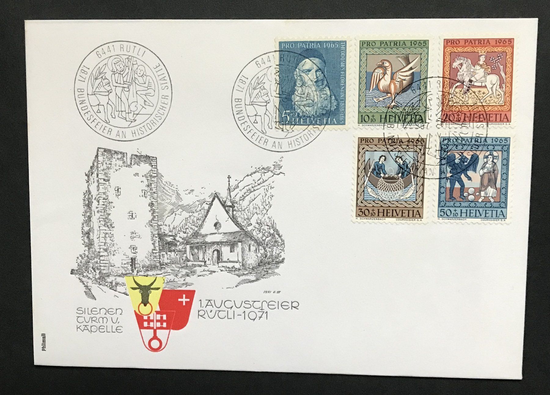 Alle Briefmarken: 1. AUGUSTFEIER RÜTLI 1971 – Gebraucht aus Ostermundigen von Kari1937
