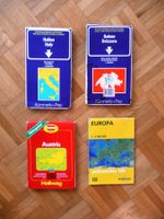 alte Strassenkarten: Italien, Österreich, Schweiz, Europa