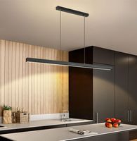 LED Pendelleuchte Esszimmer Tisch 100cm dimmbar Schwarz