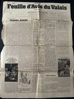 Journal original Le Nouvelliste Valaisan – 1958