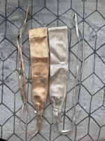 2 Taillengürtel silber&rosé metallic Lederimitat