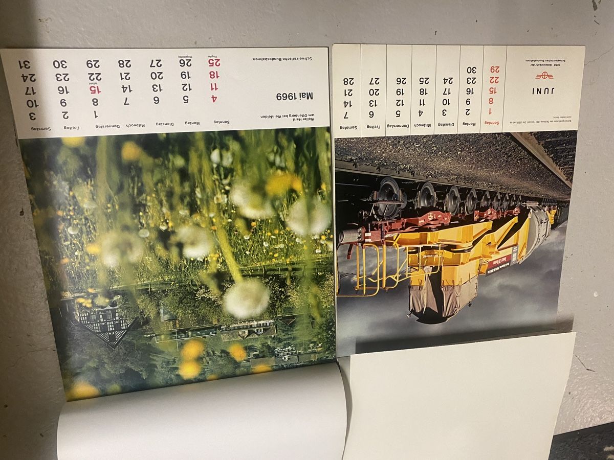 Calendari: SBB Kalender 1958 und 1969 – Usato da Mosnang venduto da Goldwasser 4