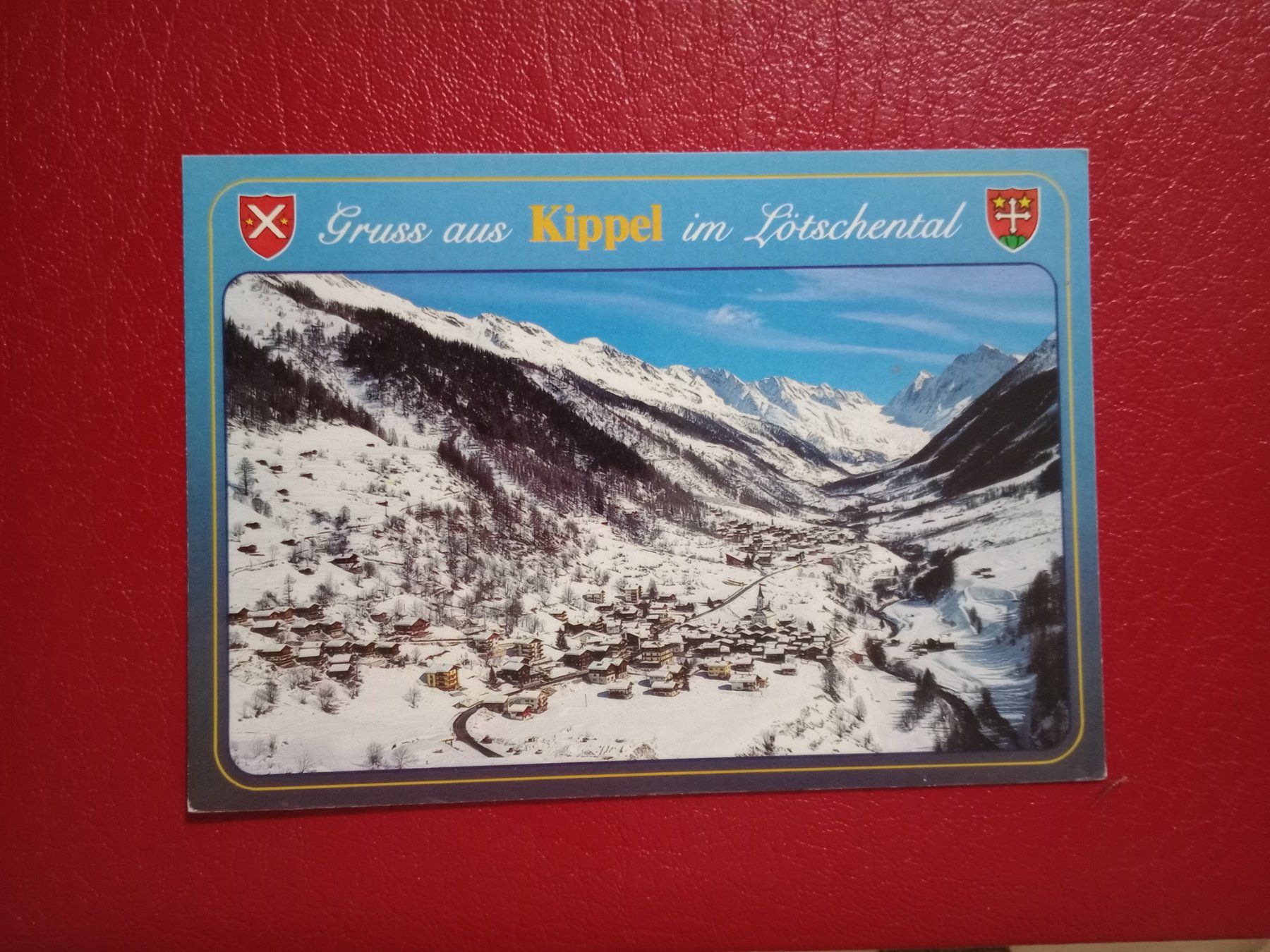 Ansichtskarten: Kippel Wallis Lötschental Flugaufnahme – Gebraucht aus Küttigen von Melisch1000
