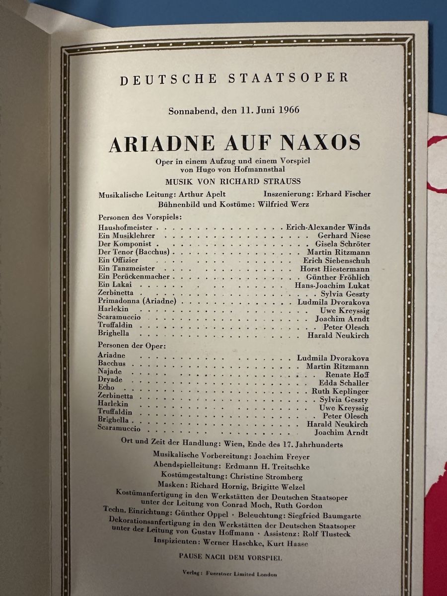 Documenti: Konvolut an Theaterprogrammen - Berlin 1966/67 – Usato da Flaach venduto da Hardrain 3