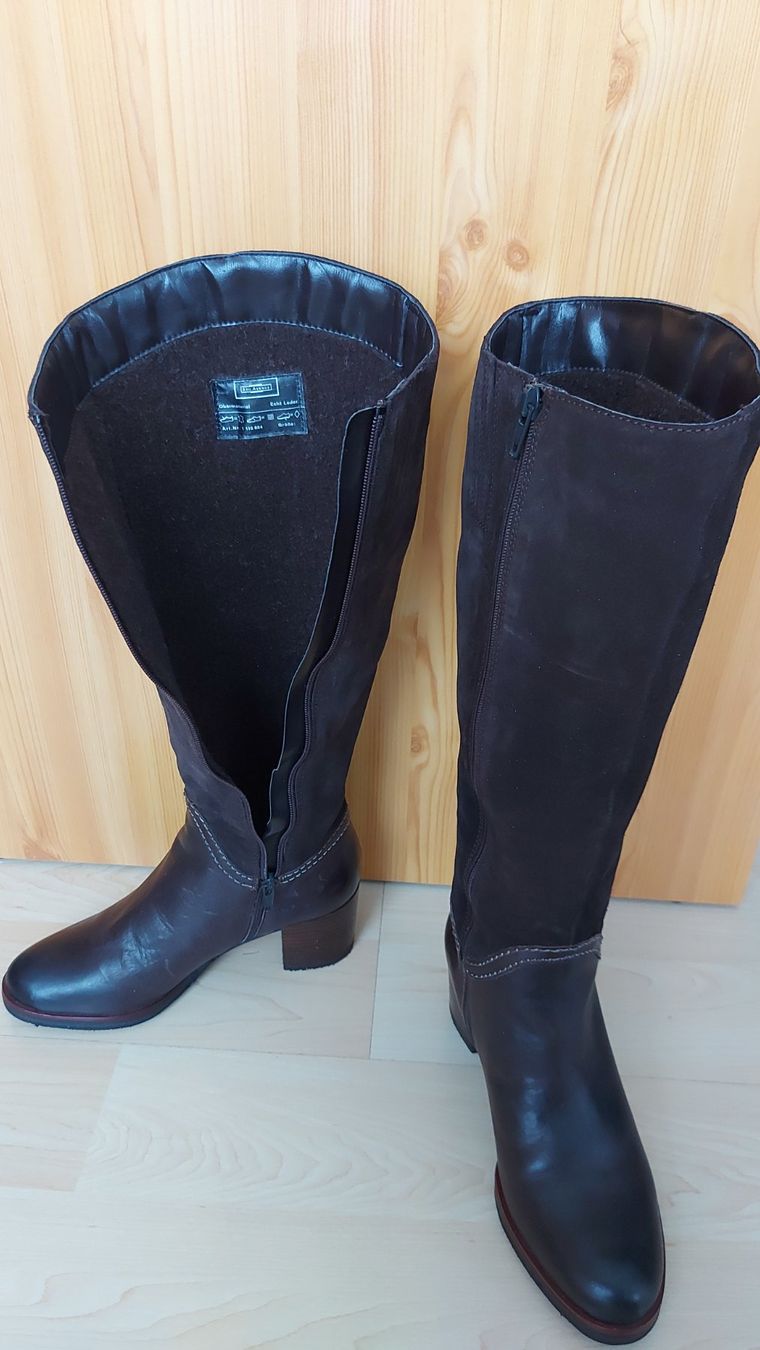 Scarpe da donna: Leder-Stiefel braun, Gr. 36 – Nuovo (secondo la descrizione) da Rotkreuz venduto da eri_t25d 4