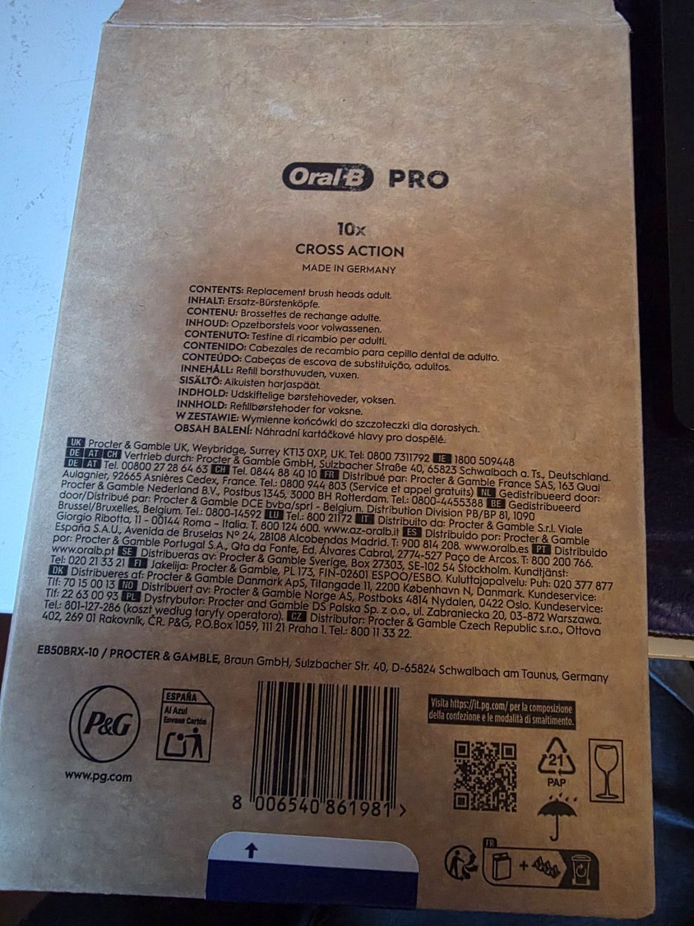Oral B Cura dei denti: Oral B mit X förmigen Borsten 10 stück – Nuovo e nell'imballaggio originale da Wikon venduto da Speedy_li 2