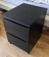 Ikea Malm Nachttisch Kommode Schwarz