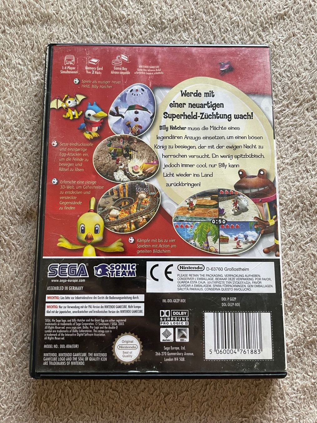 Nintendo Giochi: Nintendo Gamecube Spiel - Billy Hatcher and the Giant Egg – Usato da Niederwangen BE venduto da m_s13 6