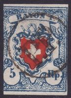 SBK-Nr. 17II (Rayon I 1851) Type 39, B2/LO, Stempel P.P.